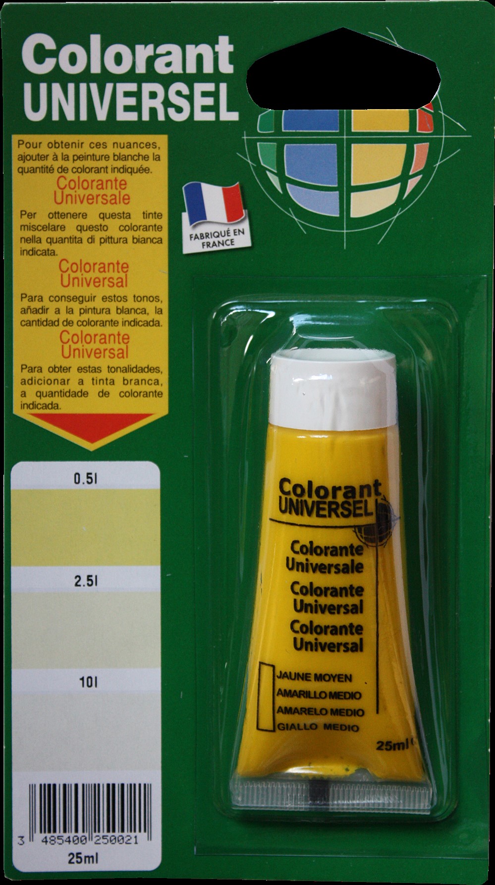Colorant universel pour peinture jaune moyen 25ml
